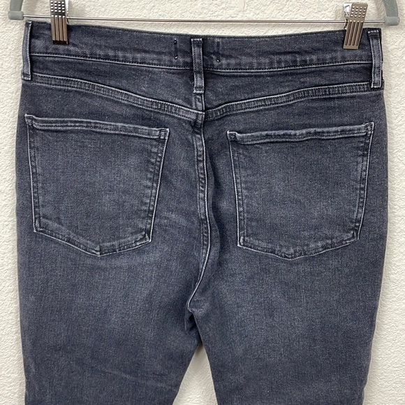 Agolde Nico High Rise Slim in Cassette Black Jeans Knee Rips Distressed Sz 30 - Picture 8 of 14